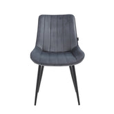 Verta Dining Chair - Grey Velvet